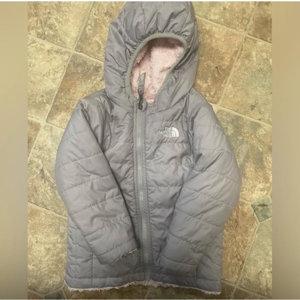 The North Face Kids Puffer Jacket - Gray and Pink
